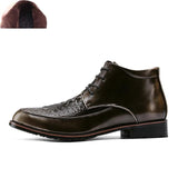 Full Grain Warm Leather Handmade Men Ankle Boots