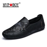 High Quality Split Leather Men Moccasins Shoes