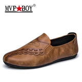 High Quality Split Leather Men Moccasins Shoes