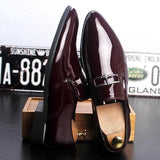 Men Formal Shoes luxury Top  Designer Slip On Split Leather Footwear