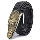 Luxury Designer Crocodile Leather Belt