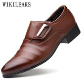 Luxury brand pointed toe formal men shoes