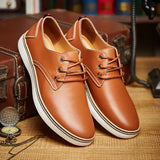 Comfortable Genuine Leather  Men Flats Shoes