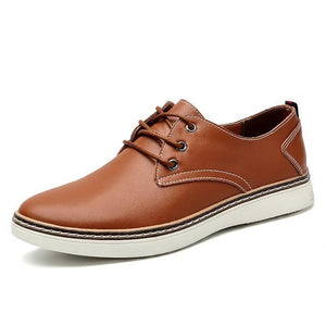 Comfortable Genuine Leather  Men Flats Shoes