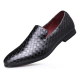 Men's Shoes- Luxury Weave Slip On Men's Dress Casual Shoes