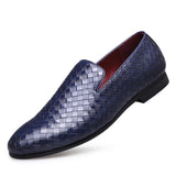 Men's Shoes- Luxury Weave Slip On Men's Dress Casual Shoes