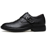 Retro Genuine Leather Alligator Pattern Men's Dress Shoes