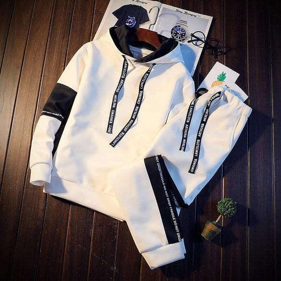 Fashion Autumn Spring Sports Men's Tracksuits Sets