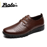 Plus Size Microfiber Leather Summer Breathable Men Flat Shoes