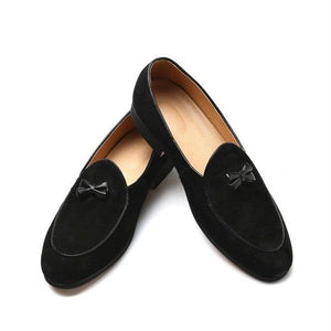 Fashion Suede Leather Casual Bowknot Slip-On Men's Loafers