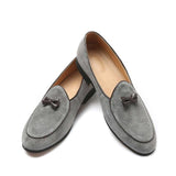 Fashion Suede Leather Casual Bowknot Slip-On Men's Loafers