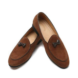 Fashion Suede Leather Casual Bowknot Slip-On Men's Loafers