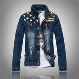 Fashion Single Breasted Denim Men Jackets