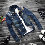 Fashion Single Breasted Denim Men Jackets