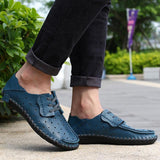 big size lace-up breathable moccasins men casual hole shoes