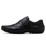 Business Crocodile Pattern Leather Non-slip Men's Driving Shoes Loafers