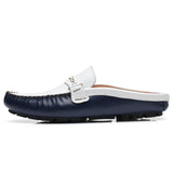 Summer Leather Slip On Driving Men's Slippers