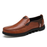 Fashion Plus Size Genuine Leather Slip On Men Loafers