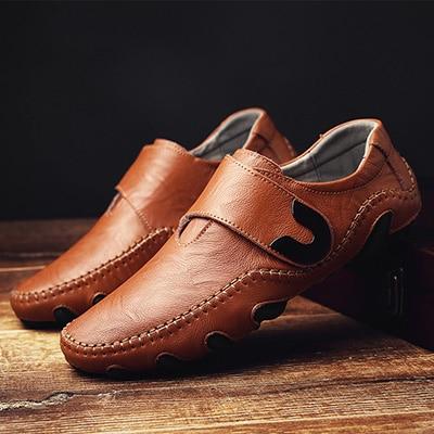 Fashion Genuine Leather Men Casual Shoes Loafers