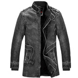 Fashion Fleece Lined Motorcycle Leather Coats Jackets