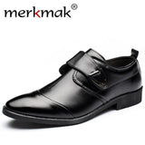 Fashion Leather Men Dress Shoes Pointed Toe Bullock Oxfords Shoes