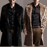 Vintage Winter Long Casual Slim fit Men Coats