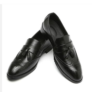 Retro Leather Classic Tassel Brogue Men's Dress Shoes