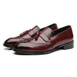 Retro Leather Classic Tassel Brogue Men's Dress Shoes