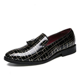 Fashion Irregular Stripes Business Men's Flats Dress Shoes