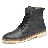 Genuine Leather Winter Autumn Lace Up Men Ankle Boots