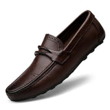 Fashion Genuine Leather Slip on Boat Men's Loafers