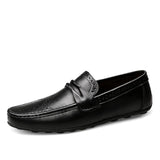 Fashion Genuine Leather Slip on Boat Men's Loafers