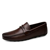 Fashion Genuine Leather Slip on Boat Men's Loafers