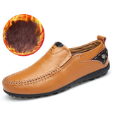 Breathable Keep Warm Slip on Moccasins Men Casual Shoes