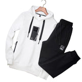 Men's Sporting Suit Set Spring Autumn Fashion (Sweatshirt+Pant Sportswear) 2 Piece Set Joggers Tracksuit