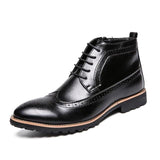 Fashion Soft Leather Brogues Men Chelsea Boots