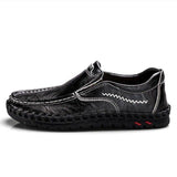 Fashion Genuine Leather Lace-Up Thick Sole Men's Casual Shoes Loafers