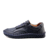 Fashion Genuine Leather Lace-Up Thick Sole Men's Casual Shoes Loafers