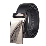 Fashion Automatic Buckle Cowhide Leather Men Belt