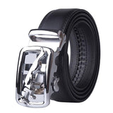 Fashion Automatic Buckle Cowhide Leather Men Belt