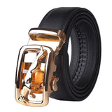 Fashion Automatic Buckle Cowhide Leather Men Belt