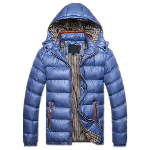 Fashion Thermal Down Cotton Casual Hooded Warm Men's Coats