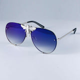 Luxury Metal Big Bee Pilot Gradient Lenses UV400 Sunglasses