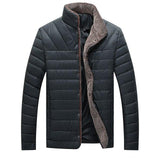 Winter Warm Solid Cotton Blend Men's Jackets