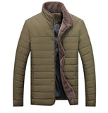 Winter Warm Solid Cotton Blend Men's Jackets