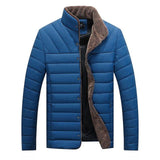 Winter Warm Solid Cotton Blend Men's Jackets