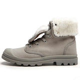 Fashion Canvas Warm Fur Men Casual Boots