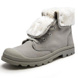 Fashion Canvas Warm Fur Men Casual Boots