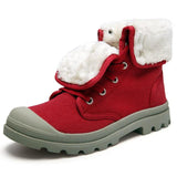 Fashion Canvas Warm Fur Men Casual Boots