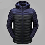 Fashion Thick Patchwork Hooded Mens Coats